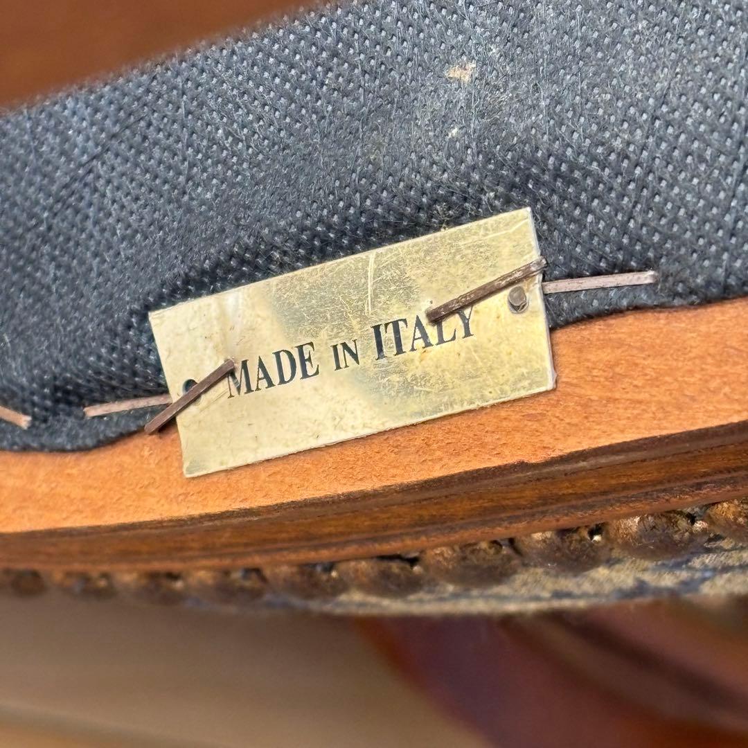 イタリア製 猫脚 アンティーク アームチェア クラシック 鋲打ち 1脚