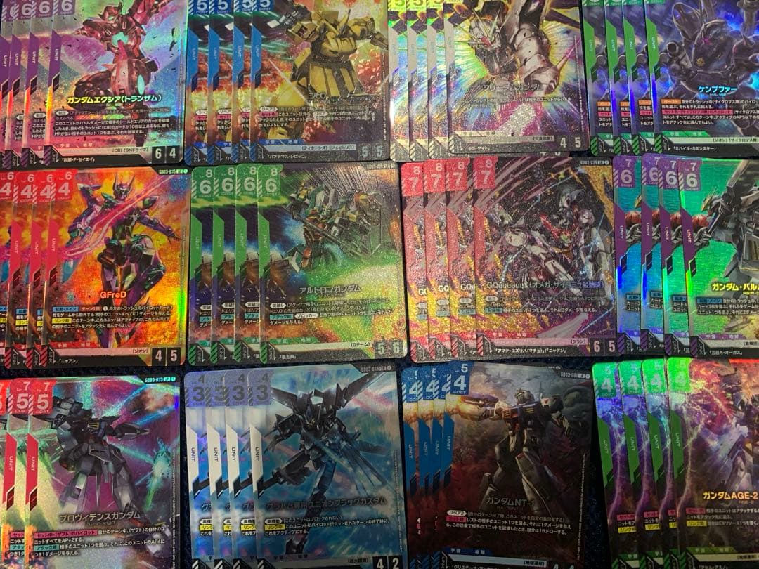 ガンダムカードゲーム　3弾Steel Requiem　LR 各色4コン