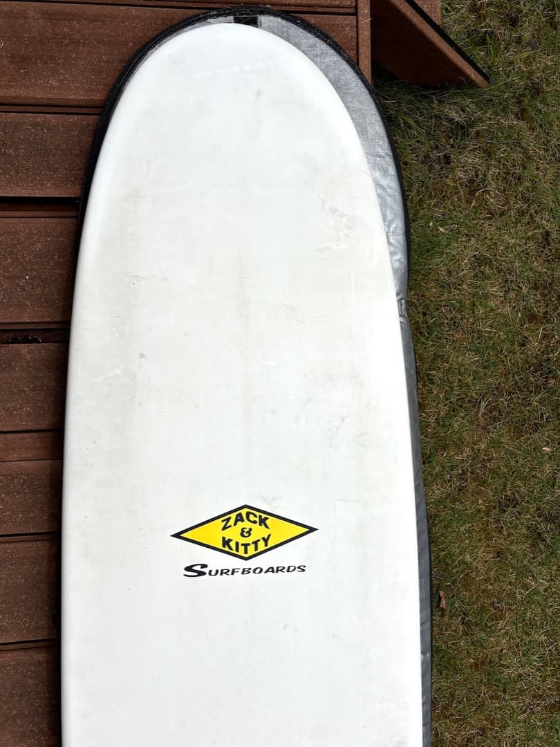 ノーブランド社製　ZACK & KITTY ロングボード ホワイト/オレンジ