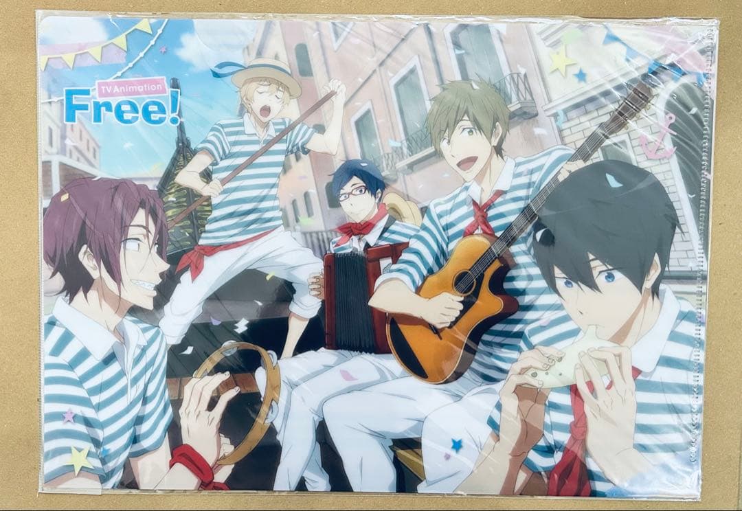 Free! クリアファイル 雑誌 切り抜き 扇子