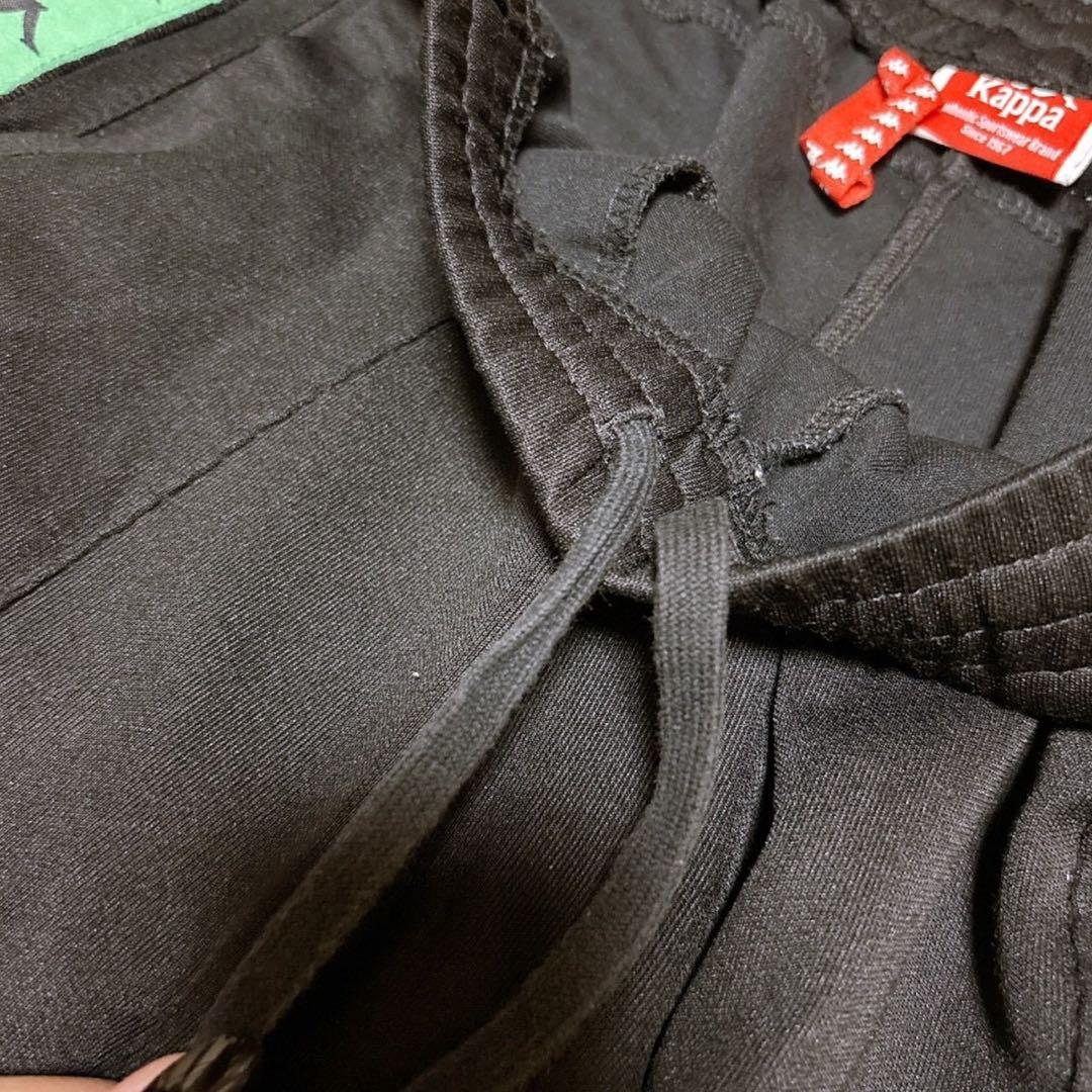 カッパ トラックパンツ ジャージ下 XL 黒 緑 スポーツ 通年 リラックス