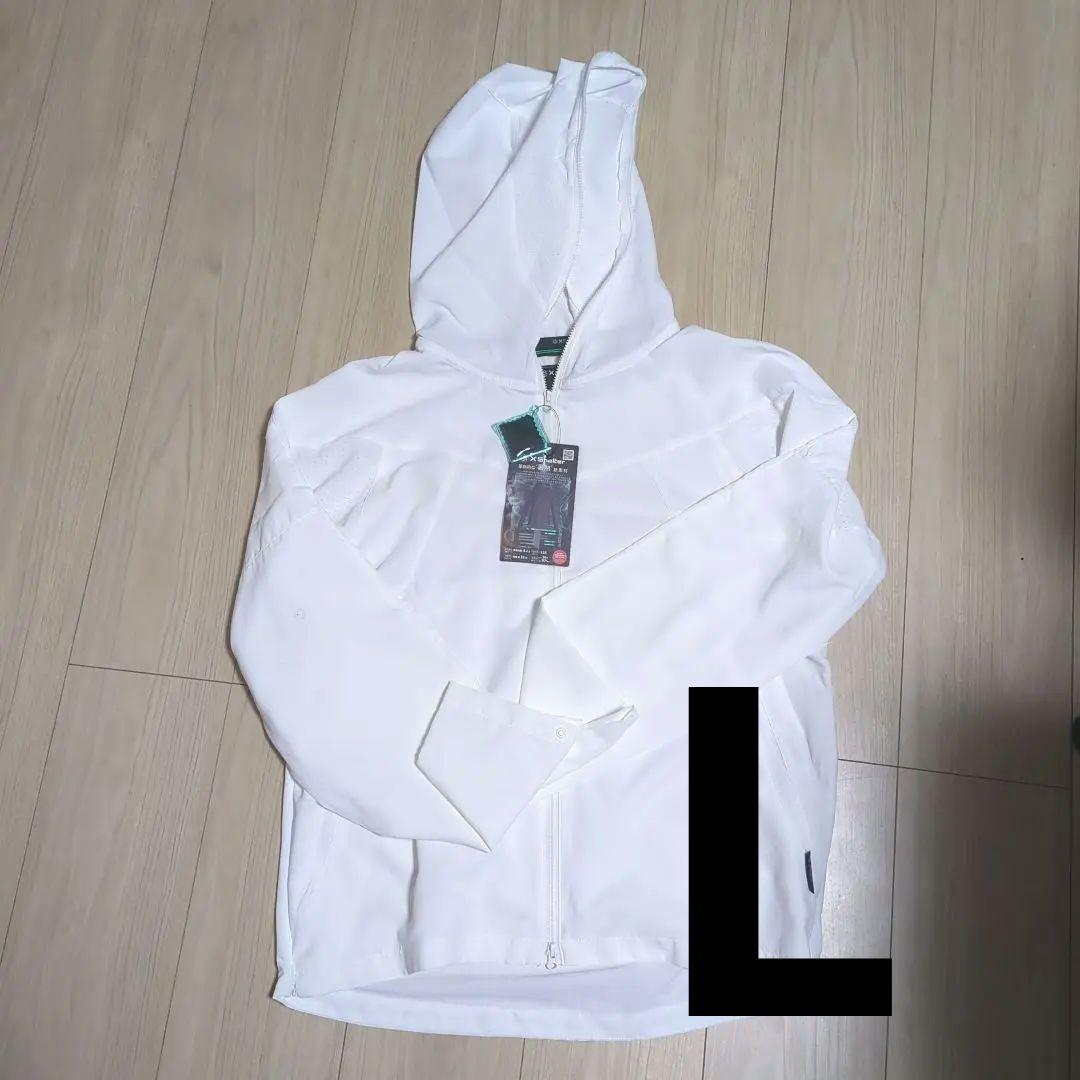 新品未使用　ワークマン xshelter　暑熱フーディー　ホワイト　Lサイズ
