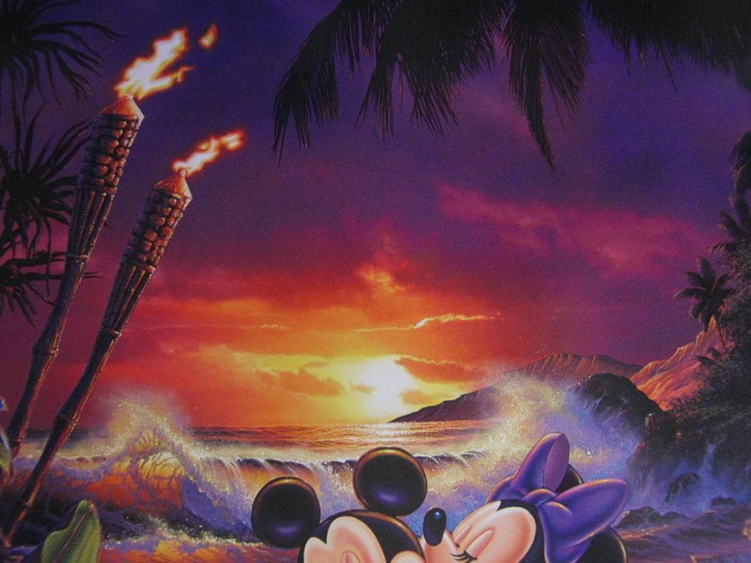 クリスチャン・ラッセン、【マウイ　ラブ】、希少な額装用画集より、新品額装付