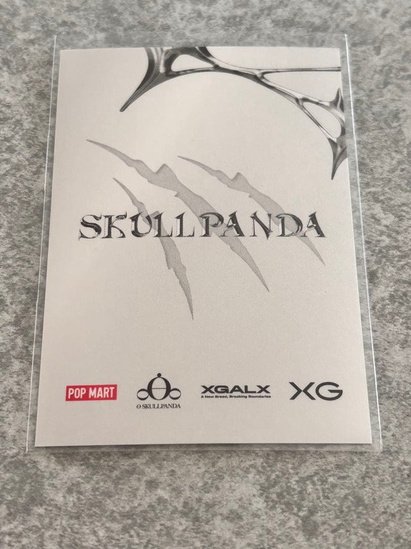 SKULLPANDA カード XG popmart スカルパンダ　ノベルティ