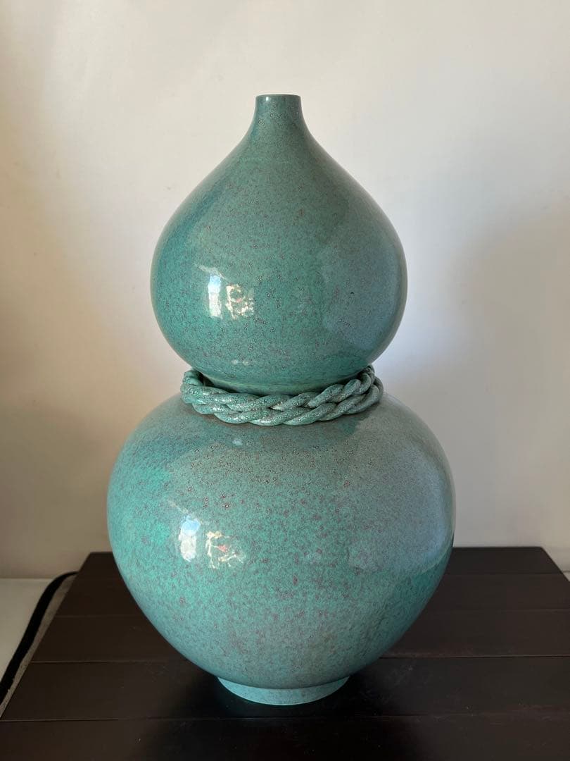 極上・爐鈞釉瓢箪花瓶•【大清乾隆年製】在銘•文房具•清時代 W--32