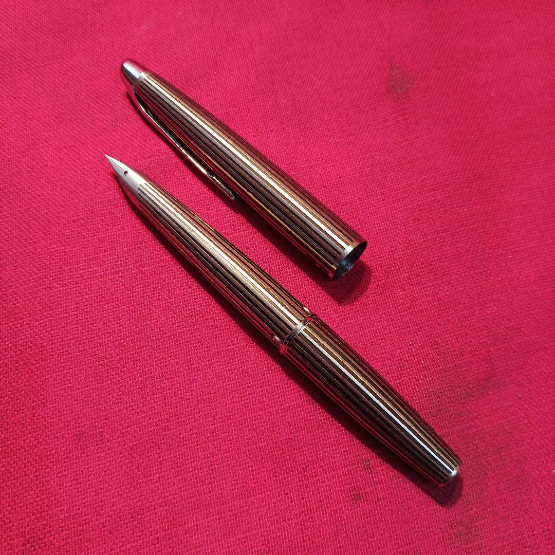 旧タイプ　パイロット ミュー万年筆　ストライプ