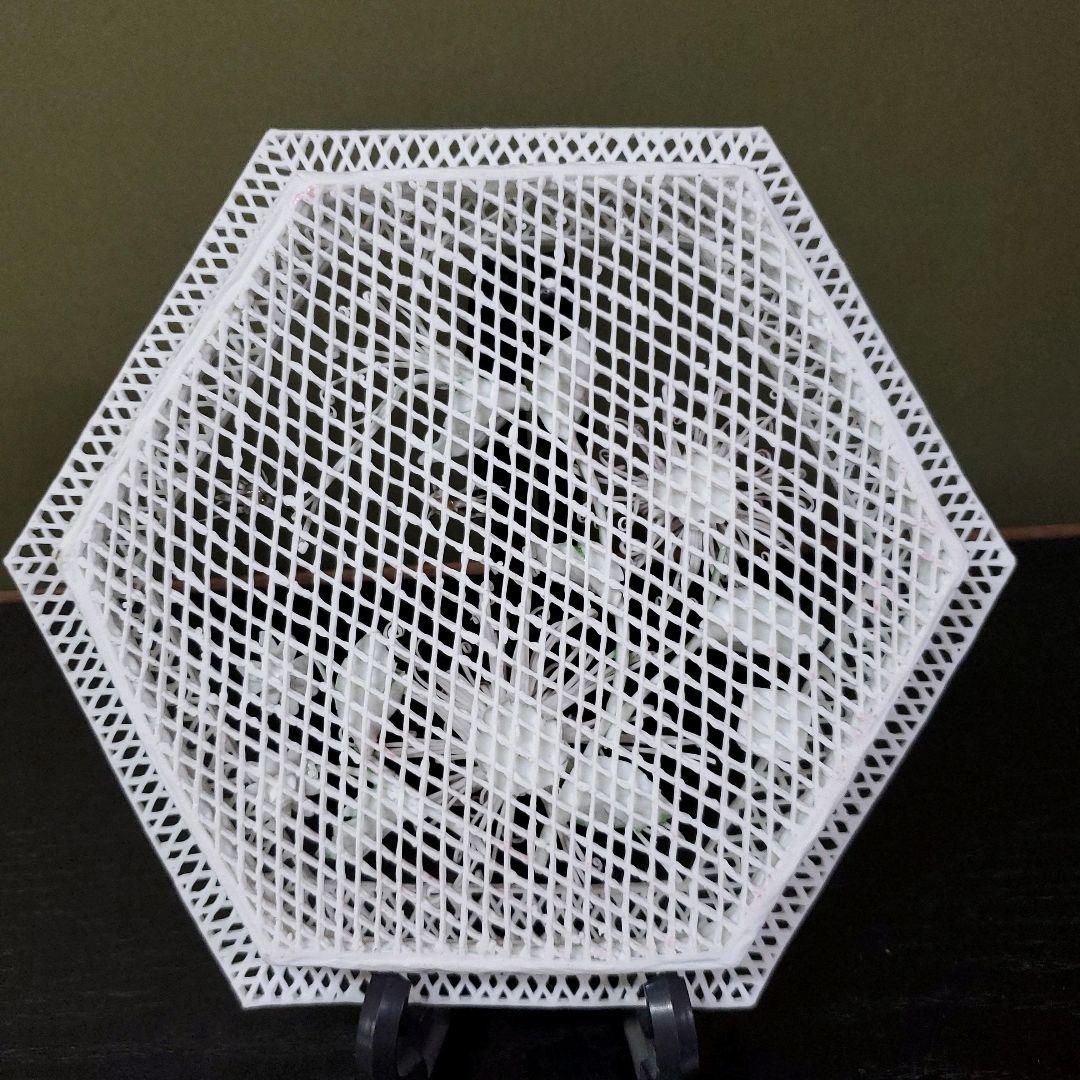 (754)✿景徳鎮窯★中国レース焼★菊鈴虫額皿★破魔オマケ付き★