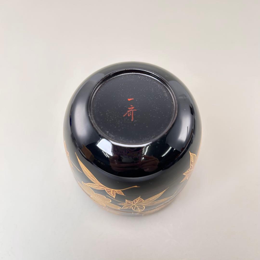 A046茶道具　棗　西條一斎　雲錦蒔絵大棗