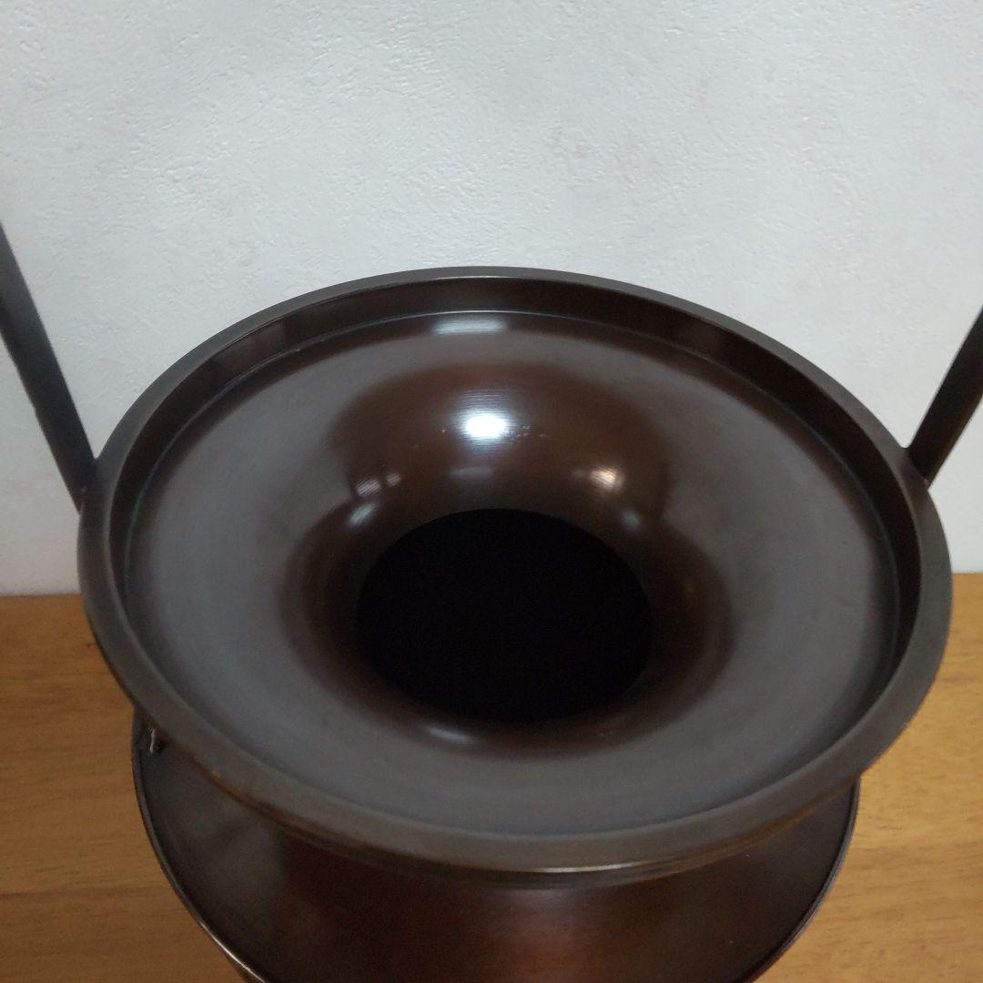 高岡銅器 銅製 花瓶 網代(大) 天龍作 桐箱 華道