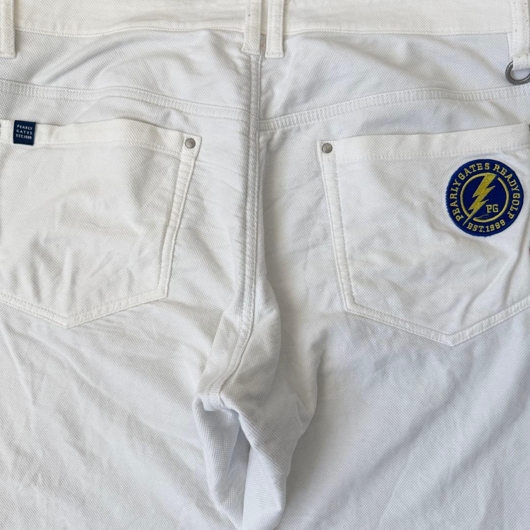 防寒　蓄熱　裏地付き　パーリーゲイツ　パンツ　XL〜XXL相当 白　スリット入り