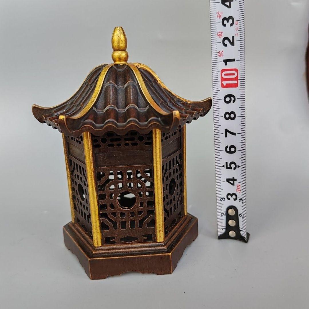 銅器 亭子薫香炉 茶道具 香道具 蓋置 置物 工芸品 美術品 置物