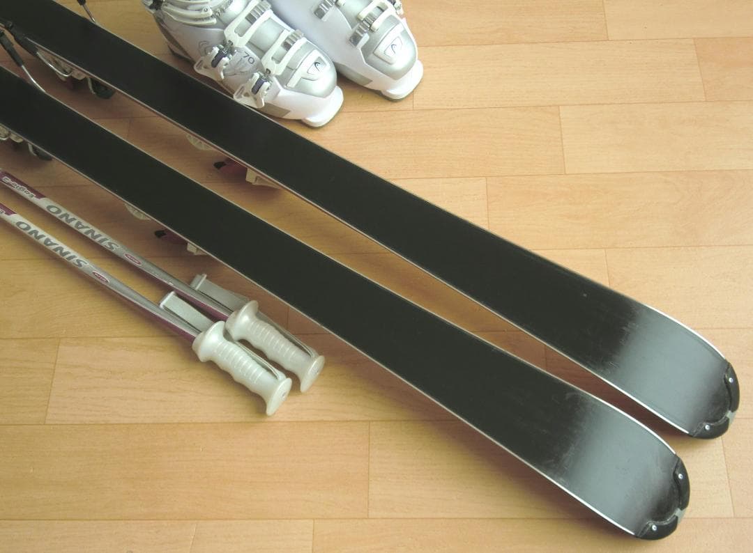 ■送料無料■ロシニョール■女性用スキーセット■板154靴25-25.5■メンテ■