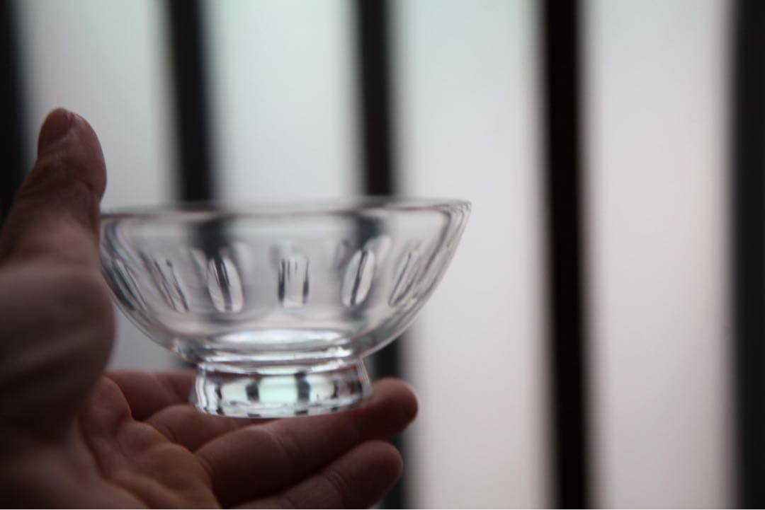 古道具　戦前　大正　昭和初期　蓋付ガラス碗　レア　A