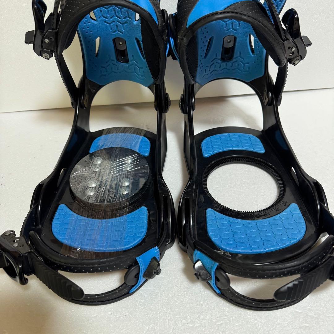 MLサイズ スノーボード ビンディング ブラック/ブルー　黒色青