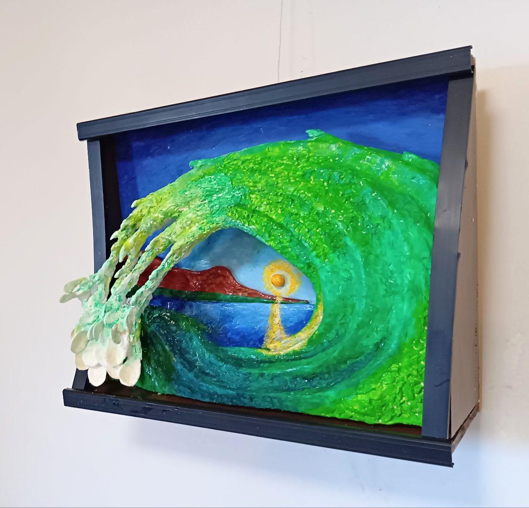 「朝日のダイヤモンドヘッド」（未来絵画）