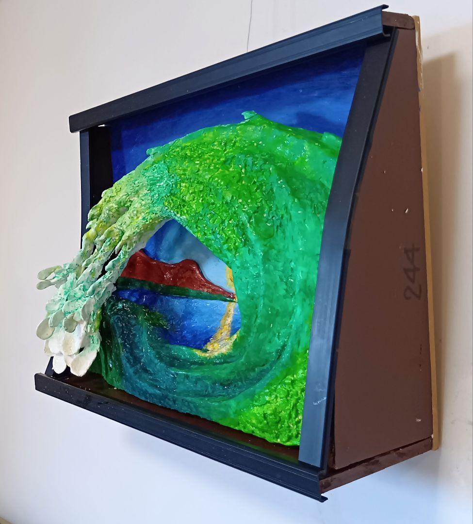 「朝日のダイヤモンドヘッド」（未来絵画）