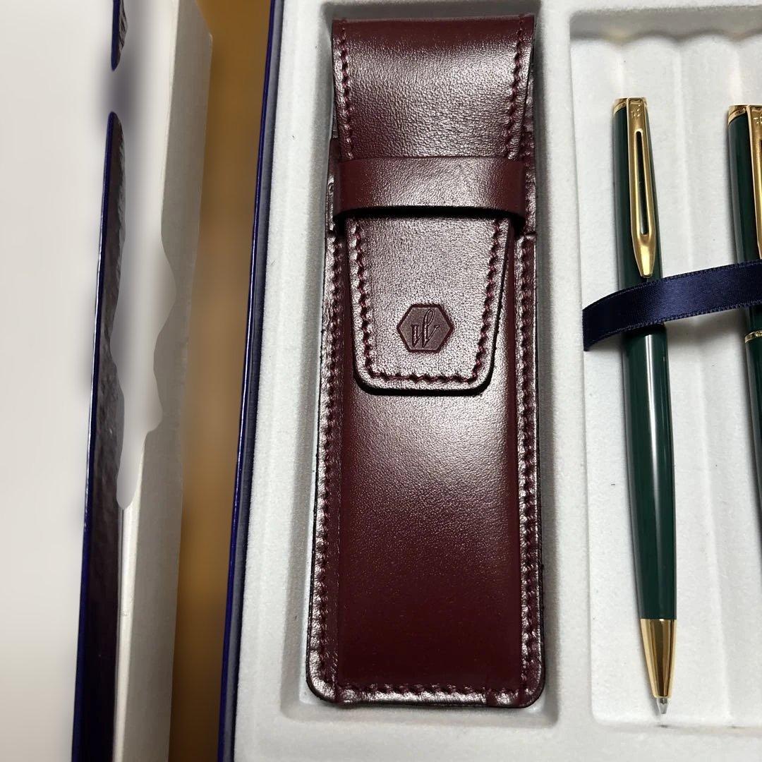 WATERMAN ボールペン しゃーペン2本セット レザーケース付き