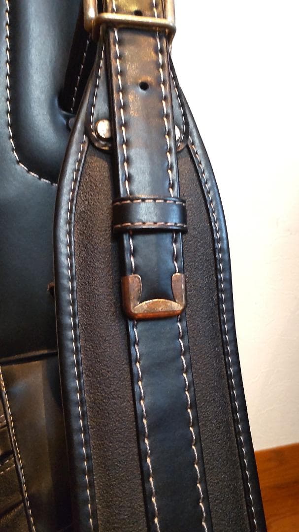 【中古・美品】バーバリー キャディバッグ ノバチェック ブラックレザー