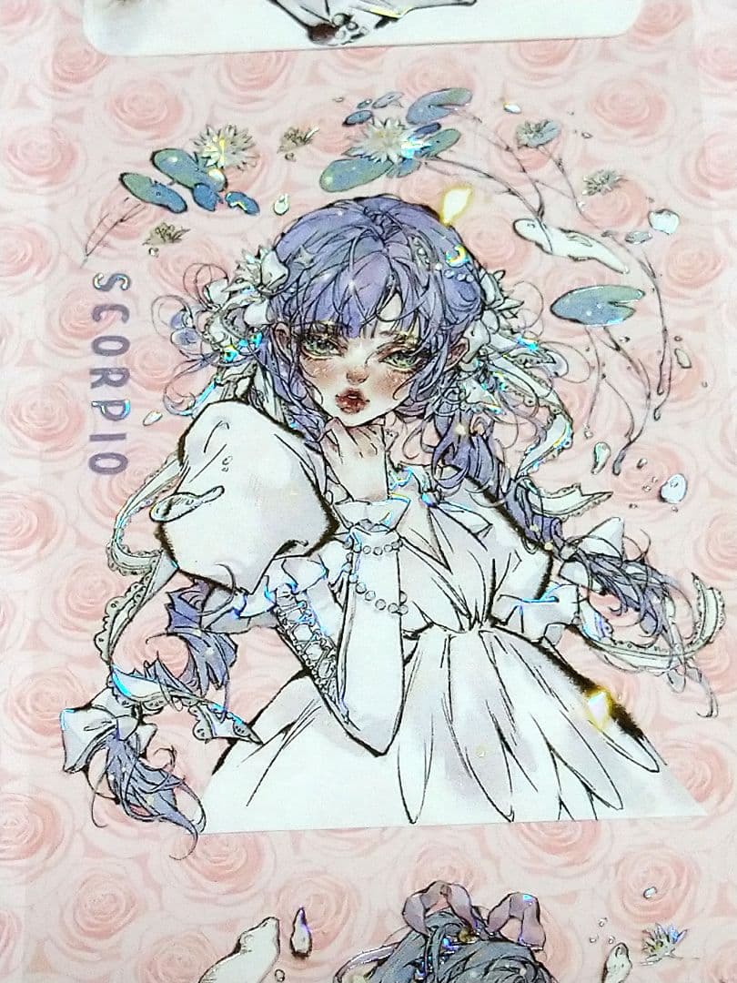 ✩のこり１✩J1045＃熠熠生輝(贝壳光)逗号切り売り海外人物マステ女の子