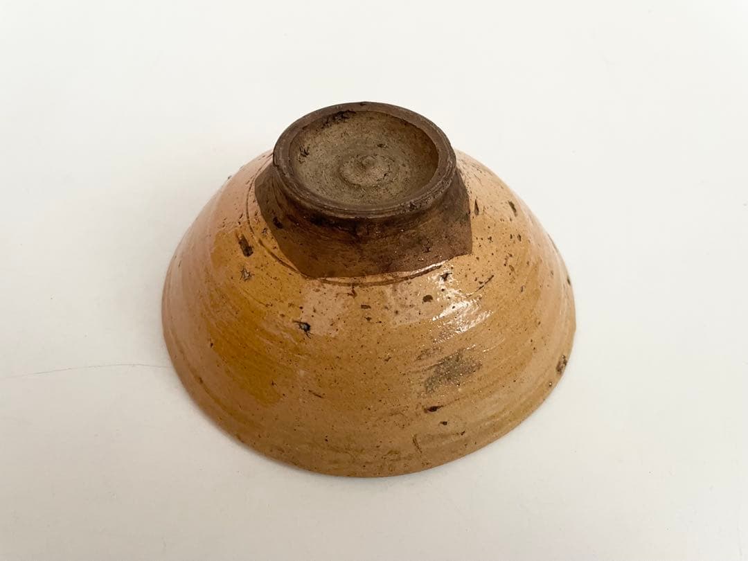 骨董　アンティーク　古楽山　楽山焼　平茶碗　夏茶碗　出雲　布志名　ニュウあり