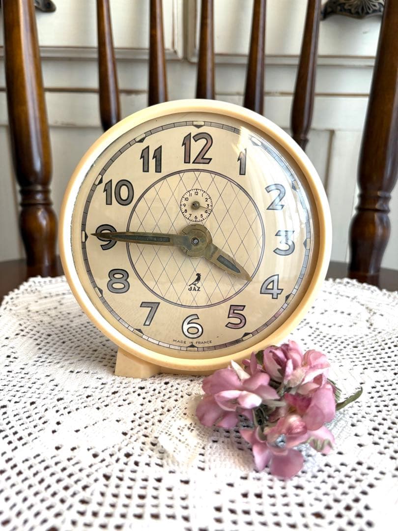 フランスヴィンテージ　JAZ 目覚まし時計　アメリ　キレンジャク　ディスプレイ品