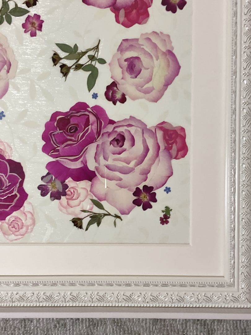 押し花アート額【タテ54cm×ヨコ45cm】 薔薇
