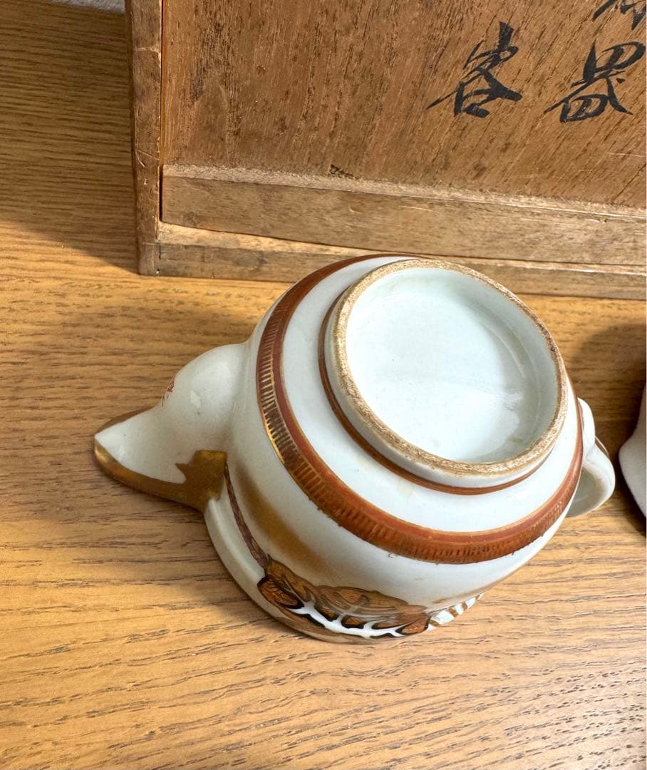 410 訳あり　古九谷煎茶器揃　共箱