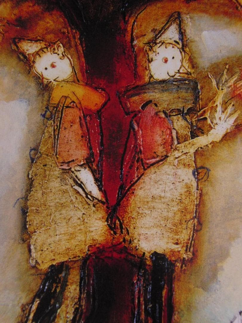 松井ヨシアキ、希少な額装用画集より、新品額装付、状態良好