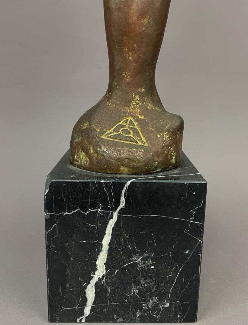 【木内克】◆『 エーゲ海に捧ぐ 』 特大75㎝ ブロンズ像 大理石台付◆