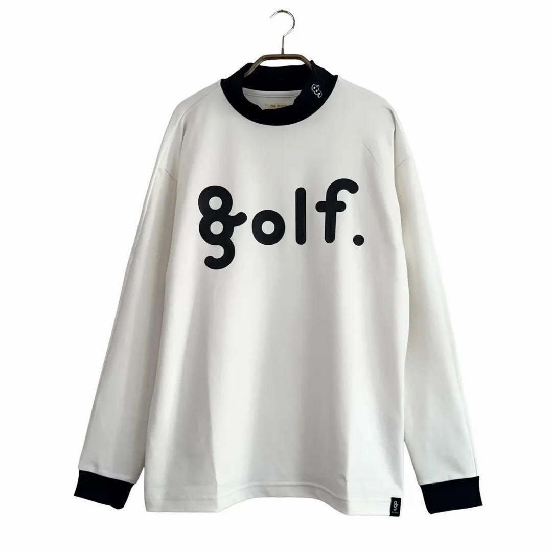 【未使用品】8gshoot モックネックシャツ 白 ネイビー L