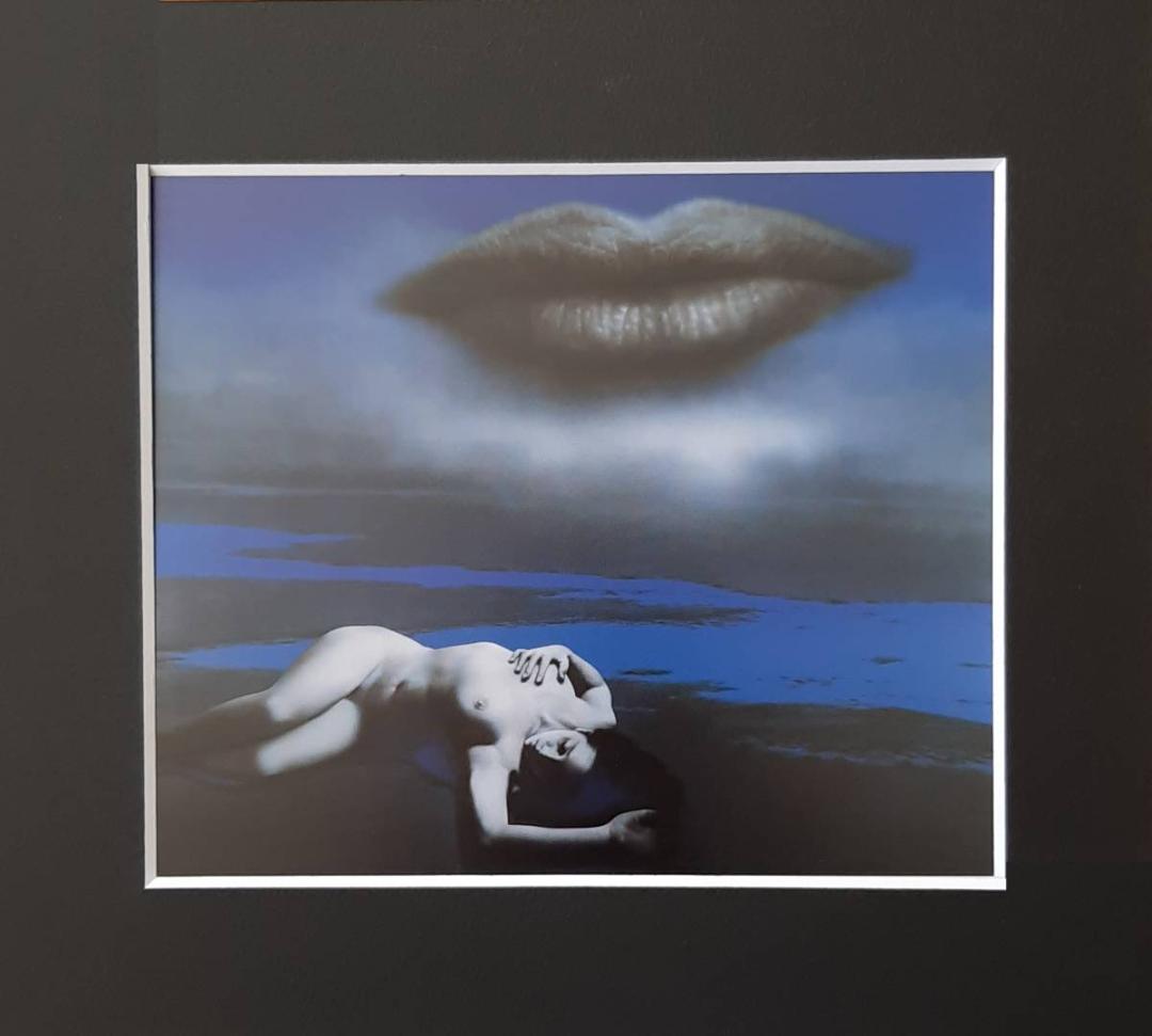 森秀雄、「偽りの青空」、希少画集の額装画、人気作品、オーダーマット付