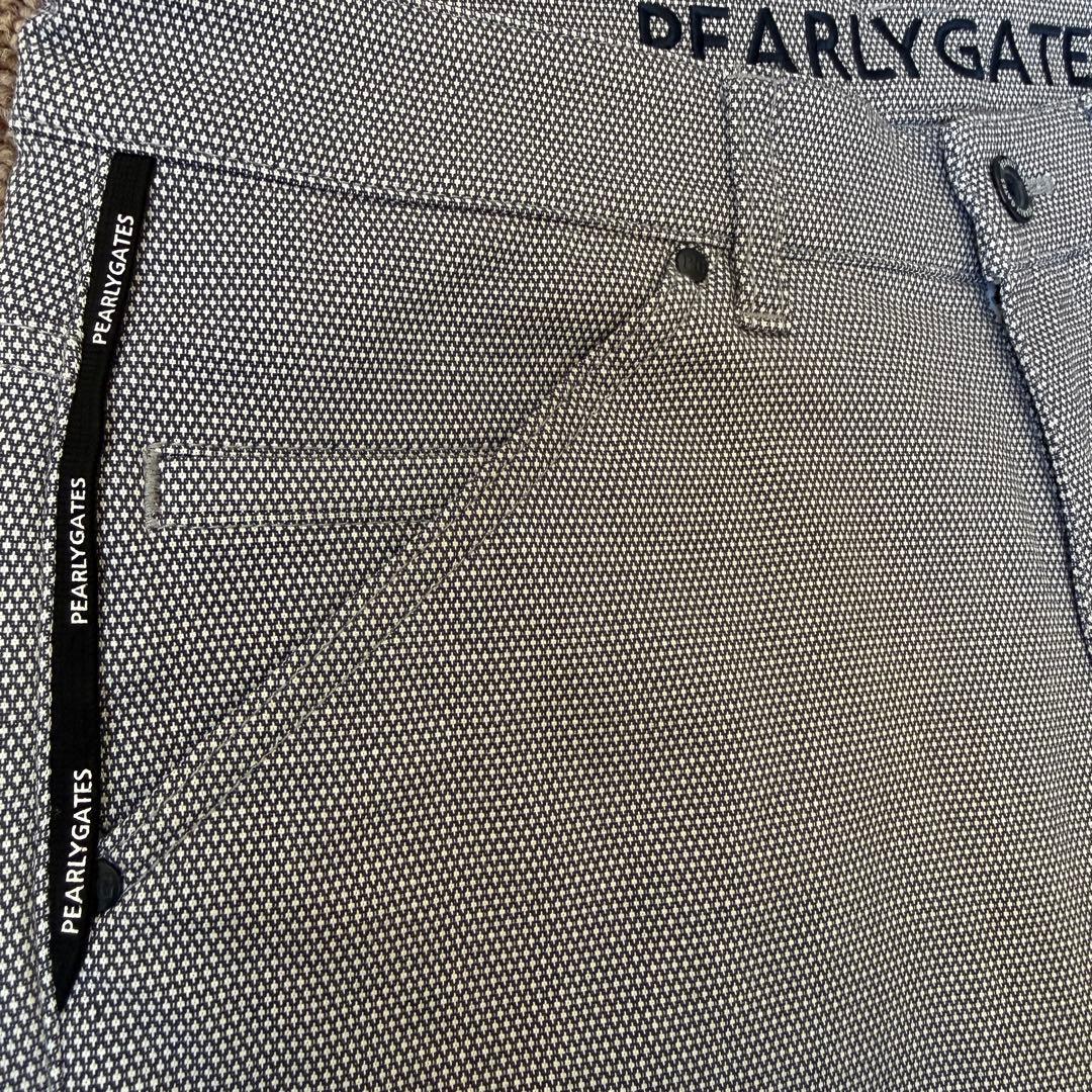 美品　パーリーゲイツ　パンツ　グレー　M〜L相当　コットン素材　ネイビー　紺　4
