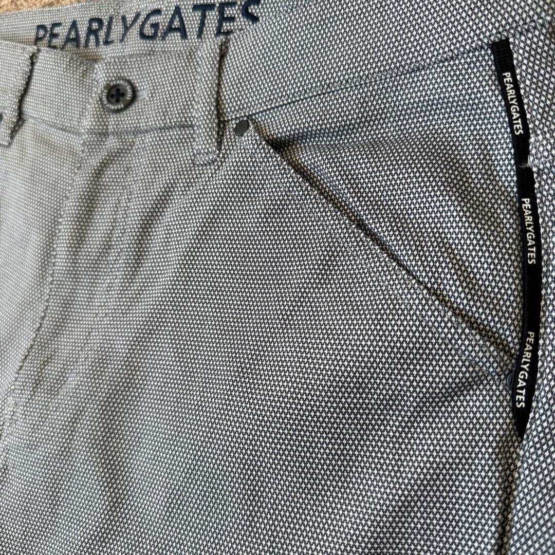 美品　パーリーゲイツ　パンツ　グレー　M〜L相当　コットン素材　ネイビー　紺　4