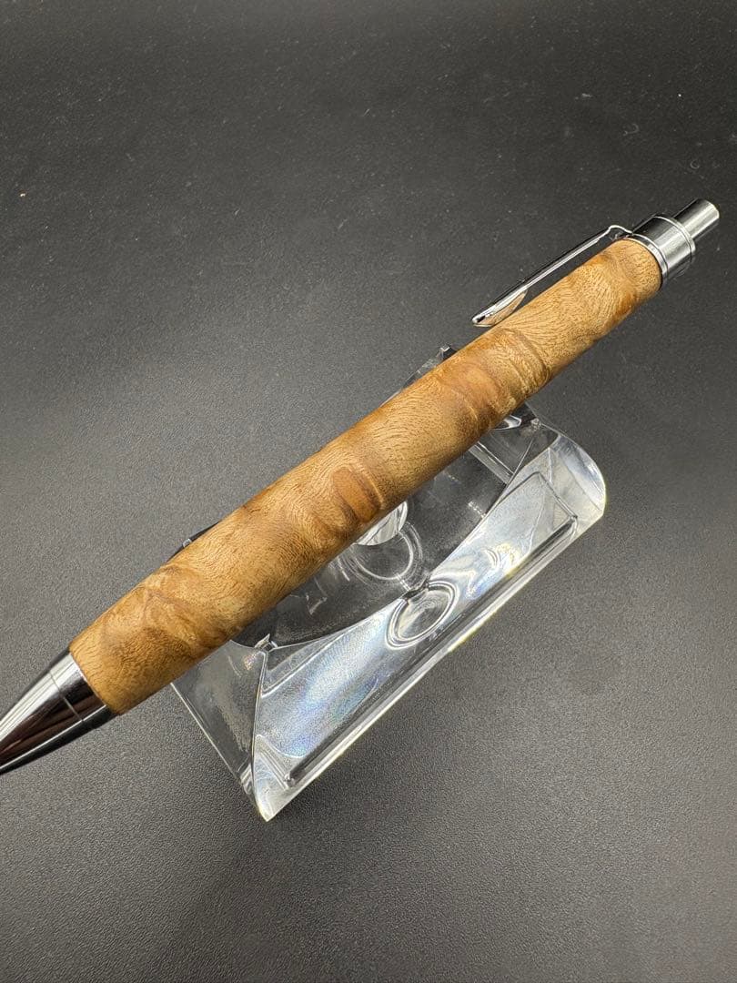 あ*き様 526超極上　マーブルウッド　瘤杢　木軸シャーペン　ボールペン