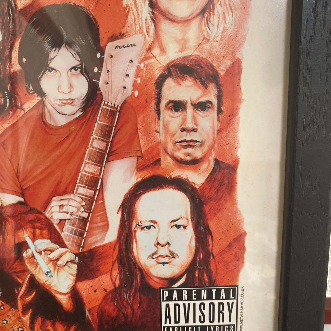 US UKミュージシャンポスター　額入り　　ニルヴァーナ　レッチリ　激レア　廃盤