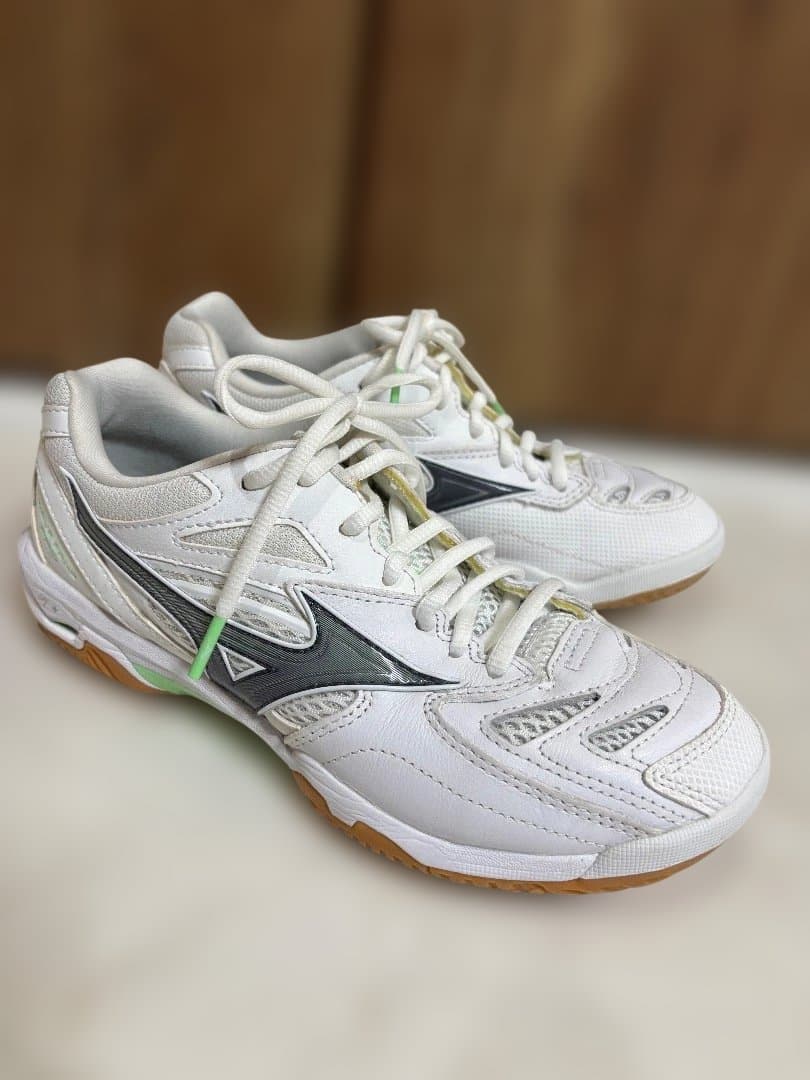 Mizuno ウエーブファングPRO 限定カラーホワイト/ミント23.5cm