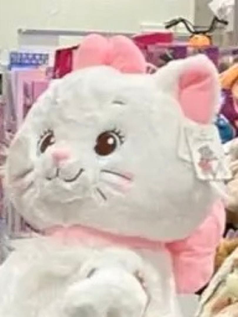 新品未使用 コストコ ディズニー マリーちゃん特大 大きな白い猫のぬいぐるみ