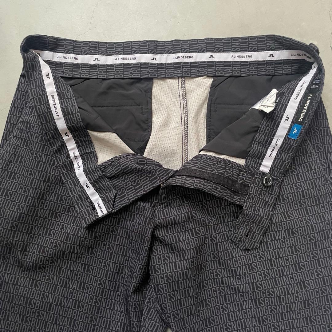 J.LINDEBERG ジェイリンドバーグ ロゴ総柄ロングパンツメンズ30/30
