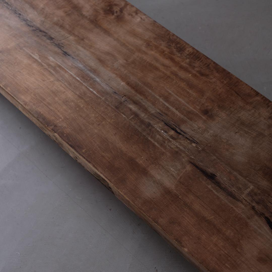 桜材 古い裁ち台　ローテーブル 座卓 文机 サイドボード テレビ台 花台 展示台