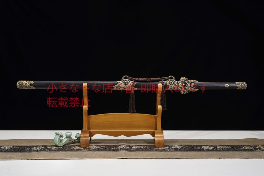 御霊竜唐横刀百錬模様鋼  古兵器 武具 刀装具 日本刀 模造刀 居合刀