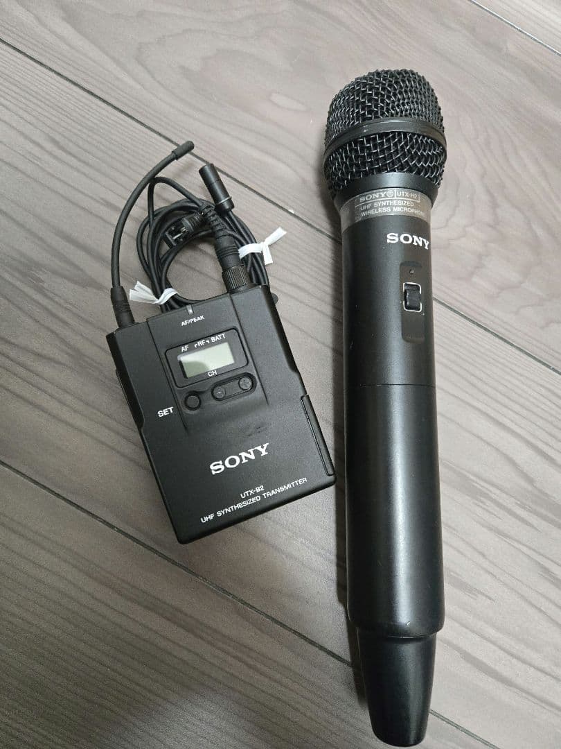 【SONY】ソニー無線ワイヤレスマイクロフォンピンマイクUTX-H2.B2セット