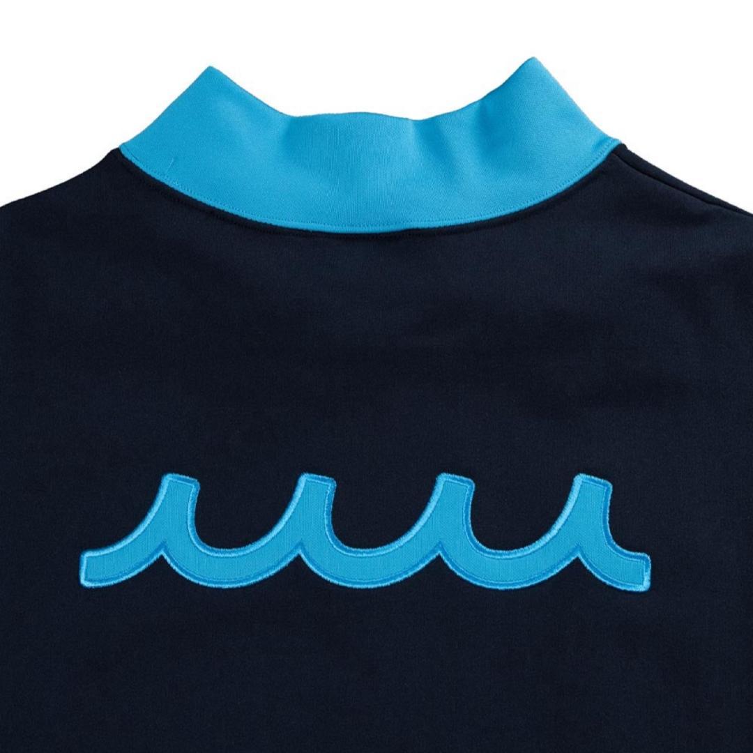 極美品 muta MARINE バイカラー モックネック プルオーバー