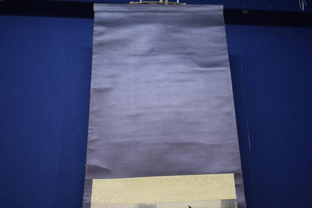 真作/篠崎小竹/瀑布画賛/瀧/滝/画賛/杉題箱付/布袋屋掛軸HJ-999