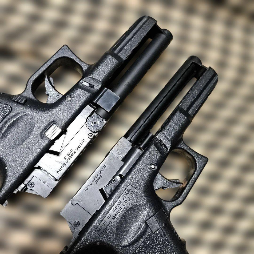 1 東京マルイ製　グロック18C　電動ハンドガン　二丁セット　ロングマガジン