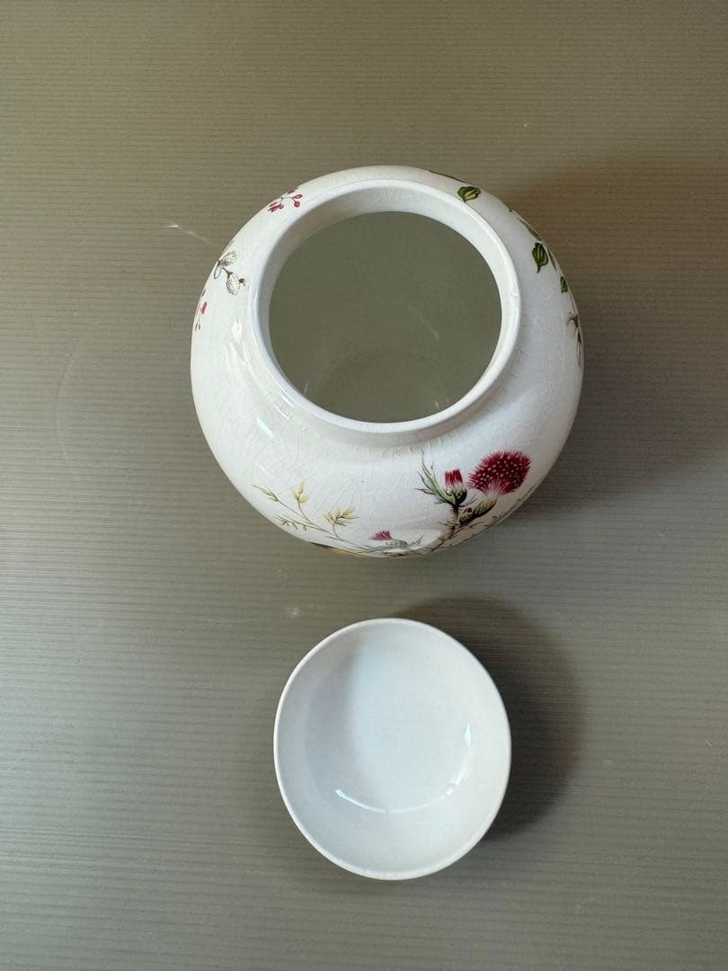 2789 ロイヤルコールドン  Cauldon 花鳥　茶壺