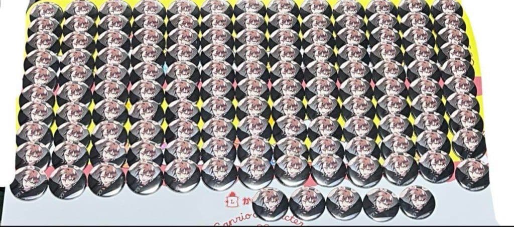 ○○てぇてぇ○○カラフルピーチ うり オータム 缶バッジ