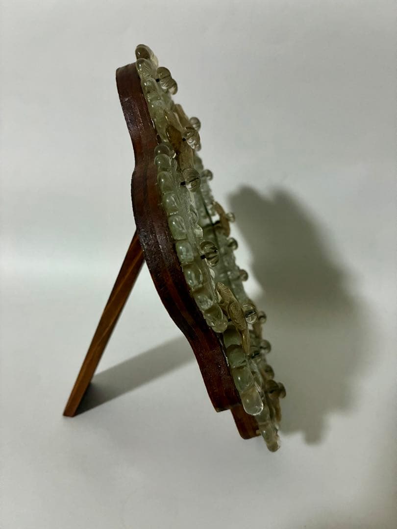 ヴィンテージ ムラーノガラス 花模様ミラー