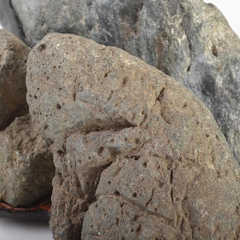 鑑賞石　天然石　置物　唐木台付　4点まとめて　C　6138