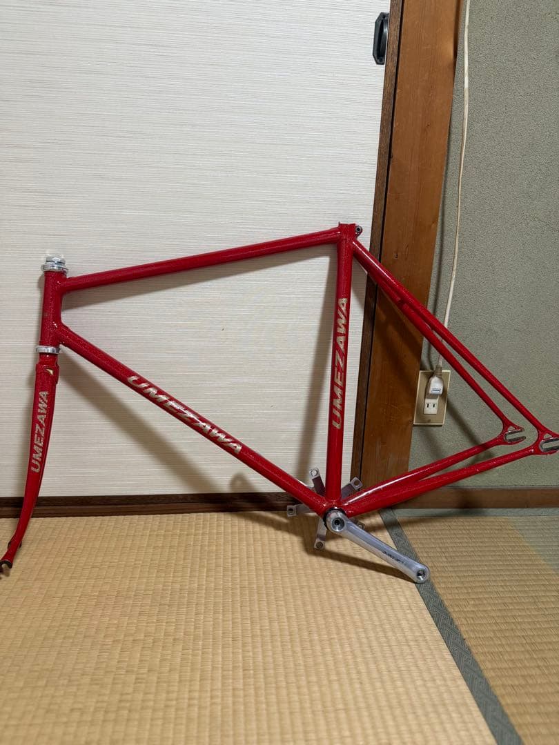 NJS UMEZAWA 金ラメ fc7600 クランク付きフレームセット