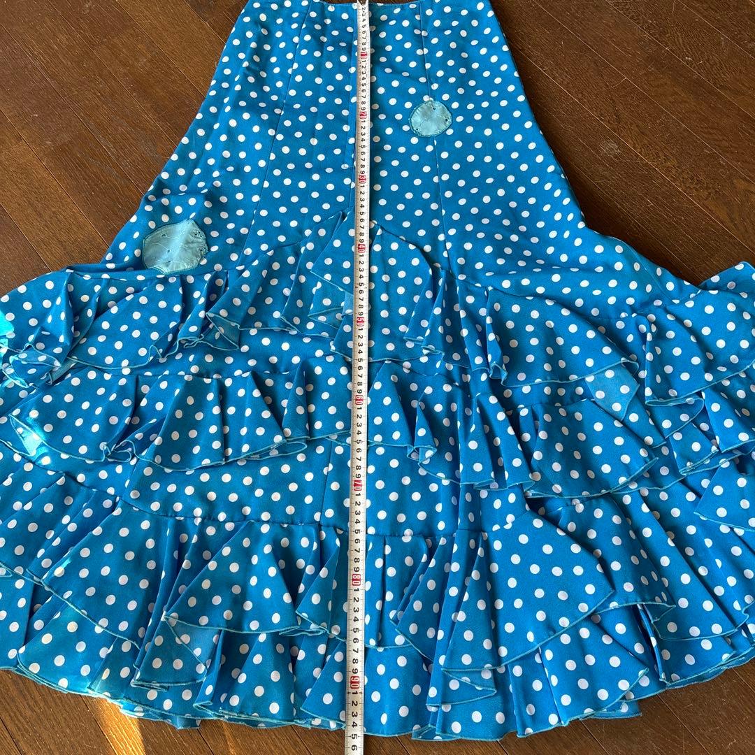 水色フラメンコツーピース